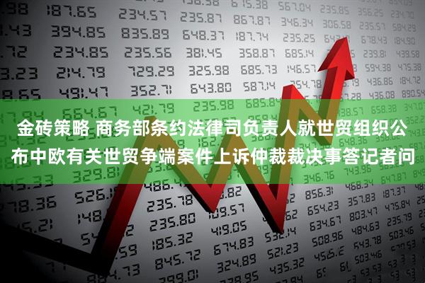 金砖策略 商务部条约法律司负责人就世贸组织公布中欧有关世贸争端案件上诉仲裁裁决事答记者问